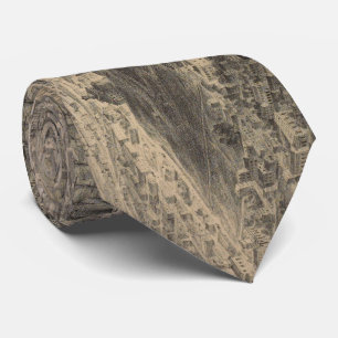 Vintage Illustratief Uitzicht van NY van Brooklyn Stropdas