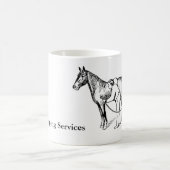 VINTAGE ILLUSTRATION Horse Clipping custom Mok (Center)