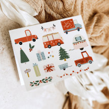 Vintage Illustration Merry Christmas Holiday