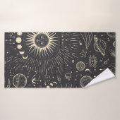 Vintage illustration set of moon phases. Different Badhanddoek (Badhanddoek)