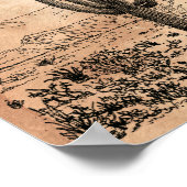 Vintage image Desert Cactus Tea Sined Paper Poster (Hoek)