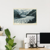 Vintage image, Frankrijk, Chamonix, Mont Blanc Poster (Thuiskantoor)