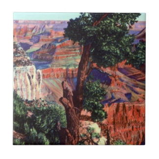 Vintage Image of Grand Canyon Landscape Tegeltje