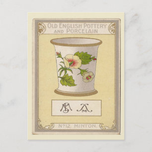 Vintage image, Old English pottery, Minton Briefkaart
