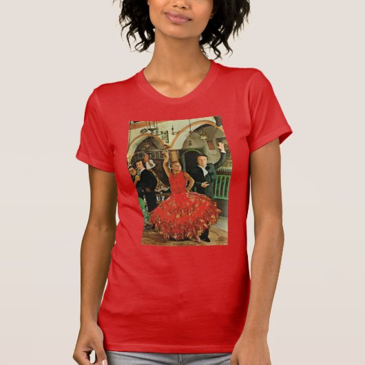 Vintage image, Spanje, Flamenco dansers T-shirt (Voorkant)