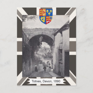 Vintage image, Totnes, Devon, 1890 Briefkaart