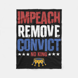 Vintage Impeach Verwijder Veroordeel Geen Koningen Fleece Deken