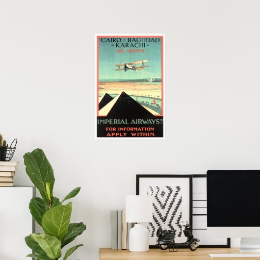 Vintage, Imperial Airways Poster (Thuiskantoor)