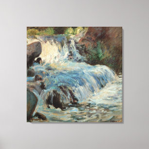Vintage Impressionisme, de Waterval door Twachtman Canvas Afdruk