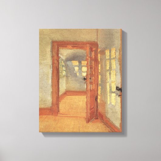Vintage Impressionisme, Huisinterieur, Anna Ancher Canvas Afdruk (Voorkant)