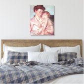 Vintage Impressionisme, Slaapbaby door Mary Cassat Canvas Afdruk (Insitu (Slaapkamer))