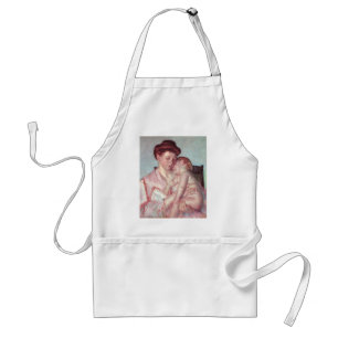 Vintage Impressionisme, Slaapbaby door Mary Cassat Standaard Schort