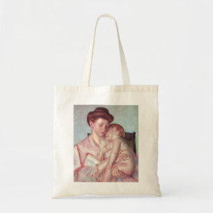 Vintage Impressionisme, Slaapbaby door Mary Cassat Tote Bag