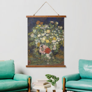 Vintage Impressionistische Bloemboeket Van Gogh Hangend Wandkleed