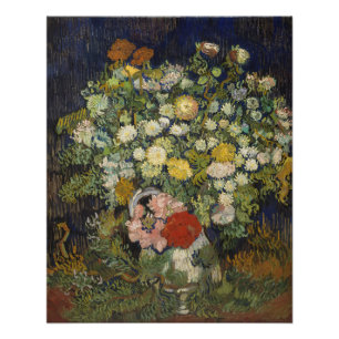 Vintage Impressionistische Bloemboeket Van Gogh Perfect Poster
