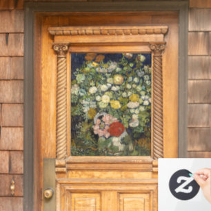 Vintage Impressionistische Bloemboeket Van Gogh Raamsticker