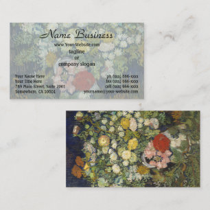 Vintage Impressionistische Bloemenboeket Van Gogh Visitekaartje