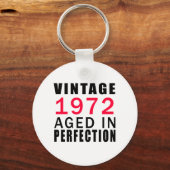 Vintage in 1972 in de perfecte wereld sleutelhanger (Voorkant)