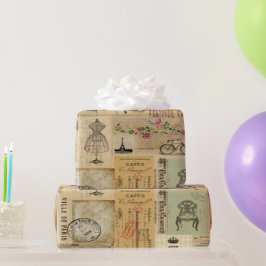 Vintage in afdrukken cadeaupapier