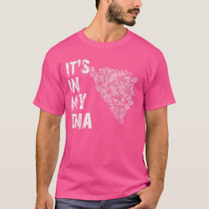 Vintage in mijn dna - Brazilië kaart vingerafdruk  T-shirt