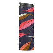 Vintage in tumn leaf seamless pattern background.  thermosbeker (Geroteerd rechts)