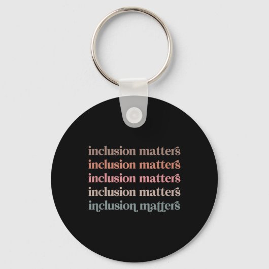 Vintage Inclusion is positieve diversiteit en vrie Sleutelhanger (Voorkant)