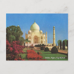 Vintage, India, Agra, Taj Mahal Briefkaart