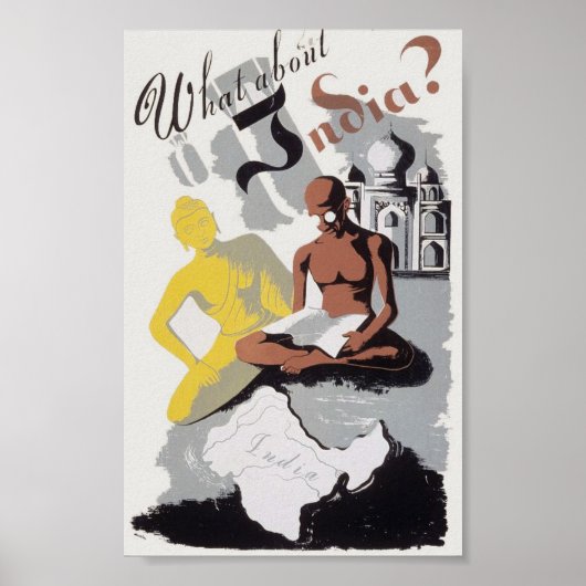 Vintage India Propaganda Poster (Voorkant)