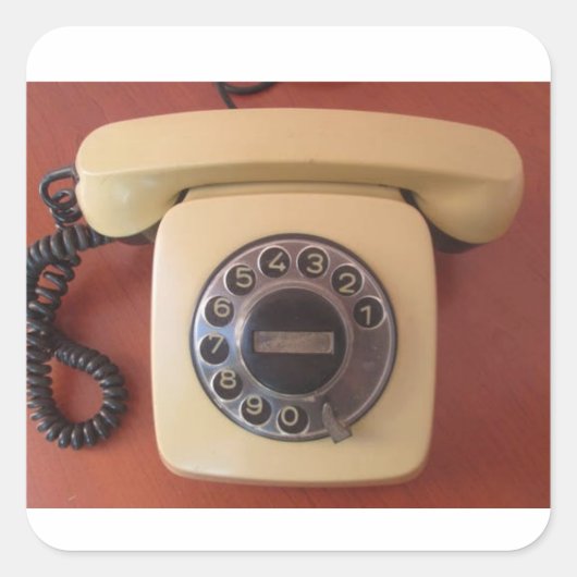 Vintage India telefoon nostalgie sticker uit de ja (Voorkant)
