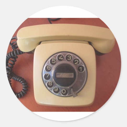 Vintage India telefoon nostalgie sticker uit de ja (Voorkant)