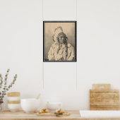 Vintage indiaan: Spotted Jack Rabbit, Crow - Poster (Keuken)