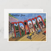 Vintage Indiana Aankondigingskaart (Voorkant / Achterkant)