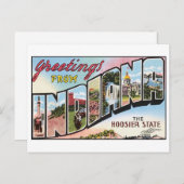 Vintage Indiana Briefkaart (Voorkant / Achterkant)