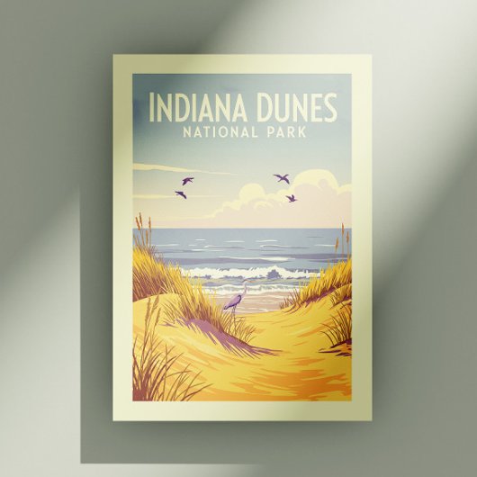 Vintage Indiana Dunes National Park  Briefkaart