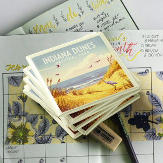 Vintage Indiana Dunes National Park Magneet