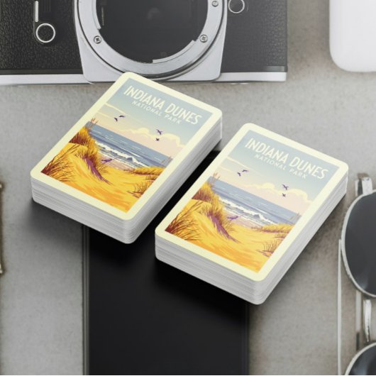 Vintage Indiana Dunes National Park  Pokerkaarten