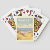 Vintage Indiana Dunes National Park  Pokerkaarten (Achterkant)
