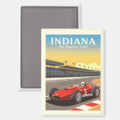 Vintage Indiana Magneet (Voorkant / Achterkant)