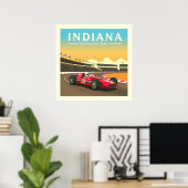 Vintage Indiana Poster (Thuiskantoor)