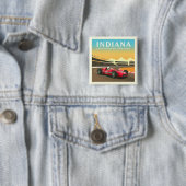 Vintage Indiana Vierkante Button 5,1 Cm (In situ)