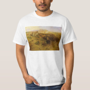Vintage Indianen, Bizonjacht door CM Russell T-shirt