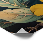 Vintage Indiase traditionele bloemkunst print – (Hoek)