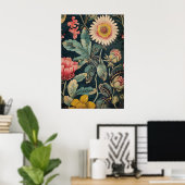 Vintage Indiase traditionele bloemkunst print – (Thuiskantoor)