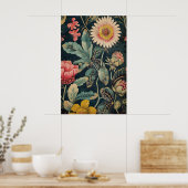 Vintage Indiase traditionele bloemkunst print – (Keuken)