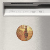 Vintage Indiase waterdrager door EW Rollins Magneet (Insitu (Vaatwasser))