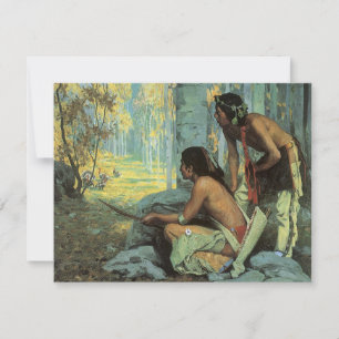 Vintage Indiërs, Taos Turkije jaagt door Couse