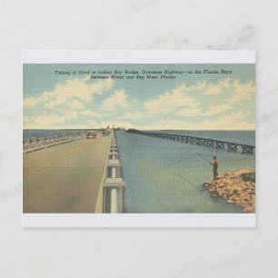 Vintage Indische Key Bridge Florida Keys Briefkaar Briefkaart