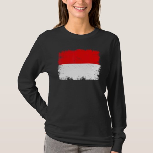 Vintage Indonesia Flag Indonesian Independence Day T-shirt (Voorkant)