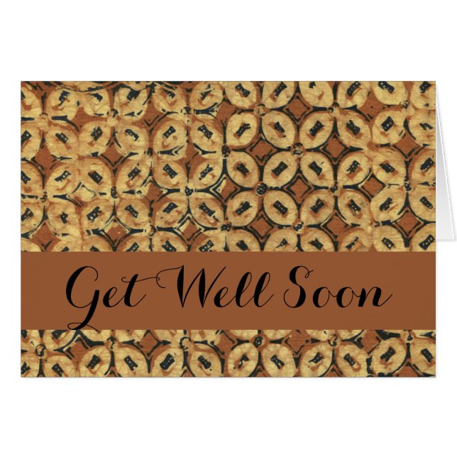 Vintage Indonesisch Batik Kawung Patroon Rustiek (Voorkant Horizontaal)
