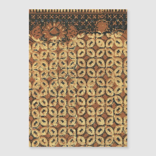 Vintage Indonesisch Batik Kawung Patroon Rustiek (Voorkant)